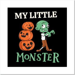 My Little Monster Funny cute Scary Monster Halloween cute scary little Monster Posters and Art